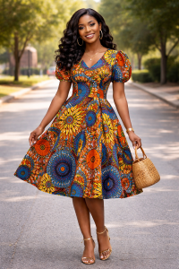 A-Line Ankara Dress Style