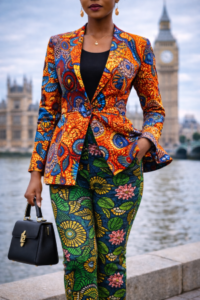 Ankara Blazer and Different Print Trousers