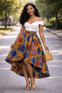 Ankara Midi Skirt Styles