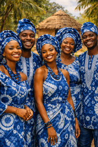 People wearing Adire Tye and Dye